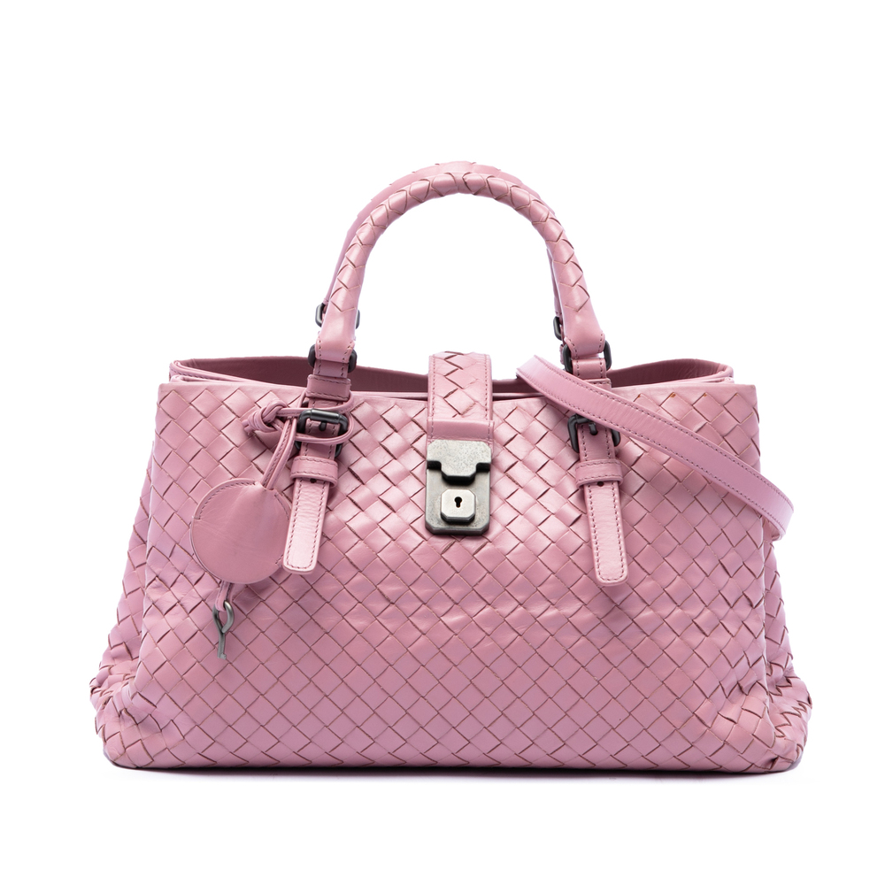 Pre-Loved Bottega Veneta Small Nappa Intrecciato Roma Satchel